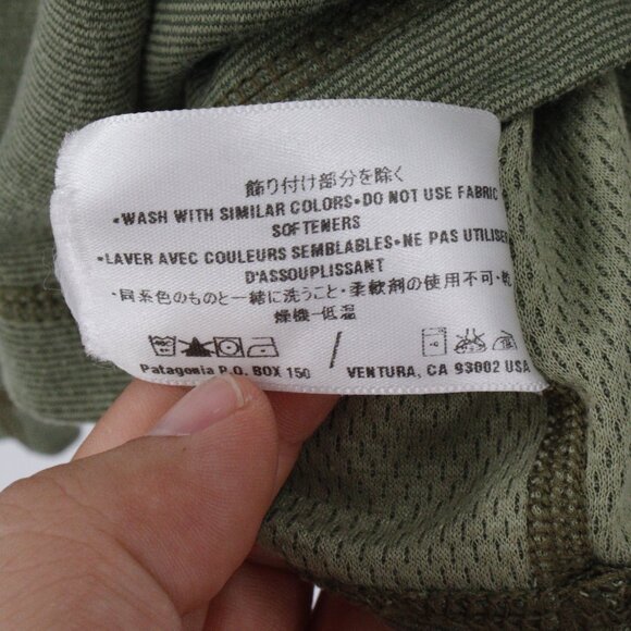 Vintage Patagonia Capilene Baselayer Pullover mens XL half zip green Made in USA - Picture 7 of 11